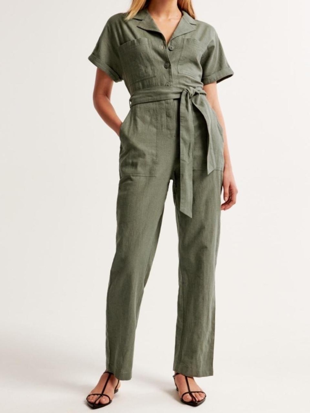 Abercrombie Linen Blend Jumpsuit